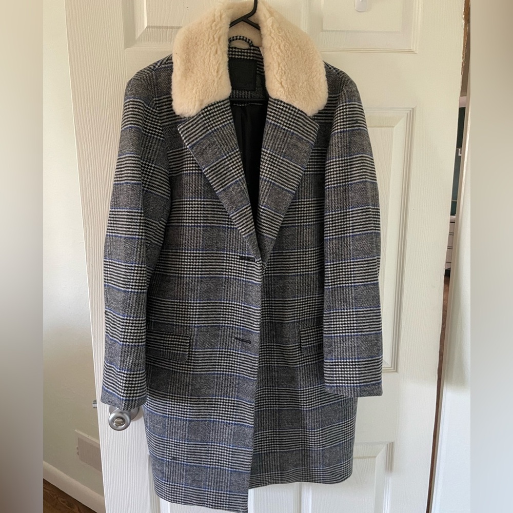 Levi’s Plaid Wool Sherpa Coat
